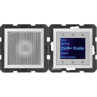 Berker Radio Touch UP DAB+, Bluetooth mit Lautsprecher S.1/B.3/B.7 (polarweiß matt) 