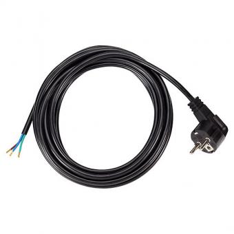 Netzanschlussleitung H05VV-F 3G1,0 mm², schwarz - 2 Meter 