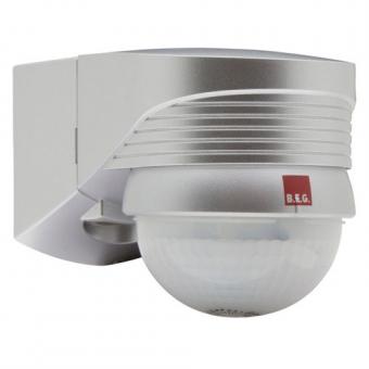 B.E.G. LUXOMAT LC-plus 280, Bewegungsmelder 280°, Edelstahl-Optik matt 