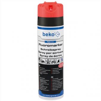 beko TecLine Fluoromarker Schreibspray, 500 ml, rot 