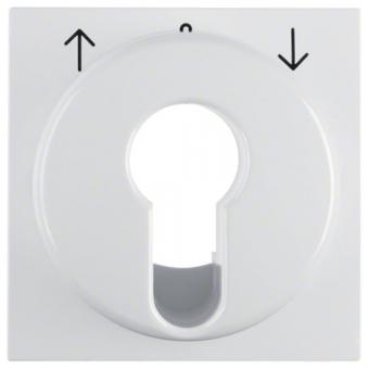 Berker Zentralstück für Jalousie-Schlüsselschalter/-taster (polarweiß, glänzend) 