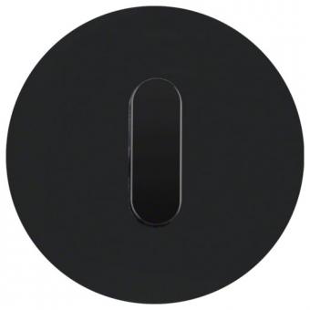 Berker Abdeckplatte mit Knebel für Drehschalter und -taster (schwarz, glänzend) 