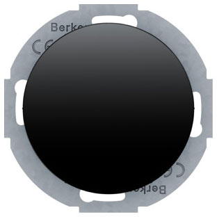 Blindverschluss mit Zentralstück (schwarz, glänzend) 