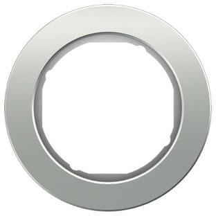 Abdeckrahmen R.classic, 1-fach (alu / polarweiß, glänzend) 