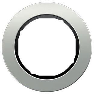 Abdeckrahmen R.classic, 1-fach (alu / schwarz, glänzend) 