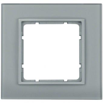 Berker Abdeckrahmen B.7 Glas, 1-fach (alu) 