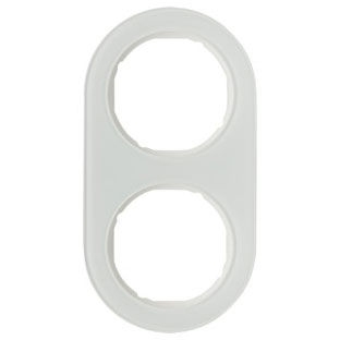 Abdeckrahmen R.classic, 2-fach (Glas / polarweiß) 