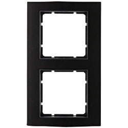 Abdeckrahmen B.3, 2-fach (schwarz/anthrazit) 