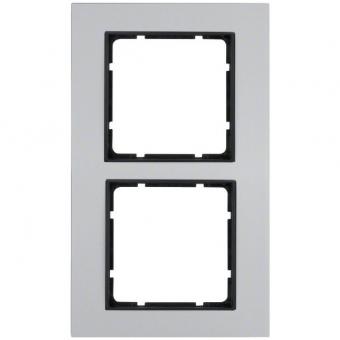 Berker Abdeckrahmen B.7 Alu, 2-fach (Alu/anthrazit) 