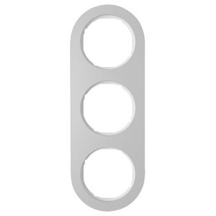 Abdeckrahmen R.classic, 3-fach (alu / polarweiß, glänzend) 