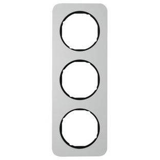 Abdeckrahmen R.1, 3-fach (alu / schwarz) 