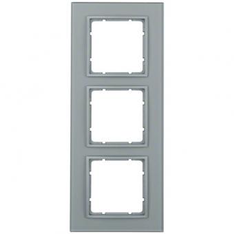 Berker Abdeckrahmen B.7 Glas, 3-fach (alu) 