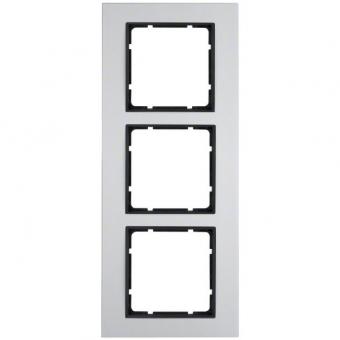 Berker Abdeckrahmen B.7 Alu, 3-fach (Alu/anthrazit) 