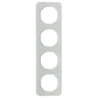 Abdeckrahmen R.1, 4-fach (Glas / polarweiß) 