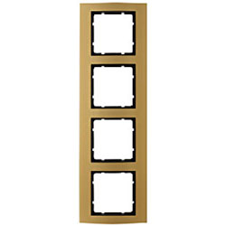 Abdeckrahmen B.3, 4-fach (gold/anthrazit) 