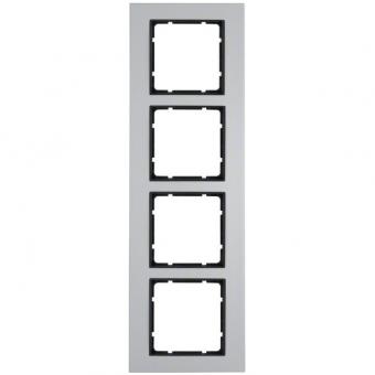 Berker Abdeckrahmen B.7 Alu, 4-fach (Alu/anthrazit) 