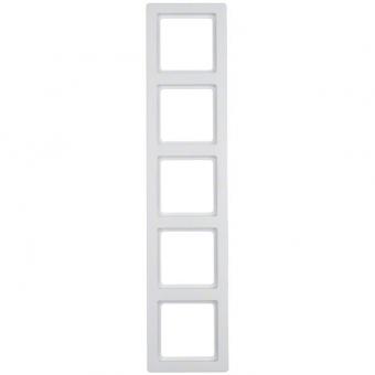 Berker Abdeckrahmen Q.1, 5-fach (polarweiß, samt) 