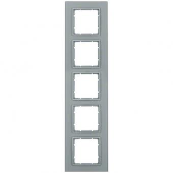 Berker Abdeckrahmen B.7 Glas, 5-fach (alu) 