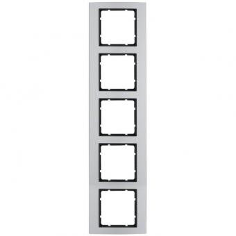 Berker Abdeckrahmen B.7 Alu, 5-fach (Alu/anthrazit) 