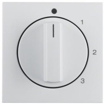 Berker Zentralstück für 3-Stufenschalter mit 0-Stellung (polarweiß, glänzend) 
