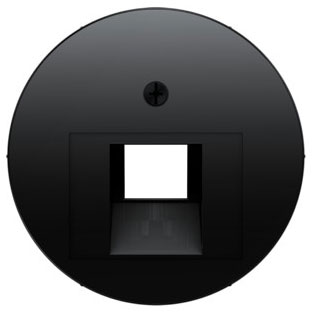 Zentralstück für UAE-Steckdose 1-fach (schwarz, glänzend) 