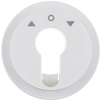 Berker Zentralstück für Jalousie-Schlüsselschalter/-taster (polarweiß, glänzend) 