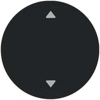 Berker Wippe mit Aufdruck Symbol Pfeile (schwarz, glänzend) 