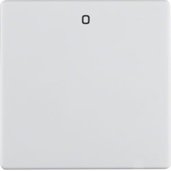 Berker Wippe mit Aufdruck "0" (polarweiß, samt) 