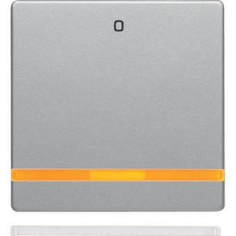 Berker Wippe mit oranger Linse und Aufdruck '0' Q.1/Q.3 (alu, samt) 