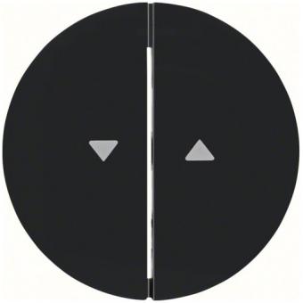 Berker Wippe mit Aufdruck Symbol Pfeil (schwarz, glänzend) 