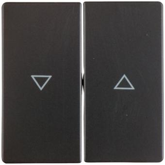 Berker Wippe mit Aufdruck Symbol Pfeile (anthrazit, samt) 