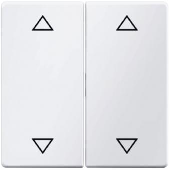 Berker Wippe mit Aufdruck Symbol Pfeile (polarweiß, samt) 