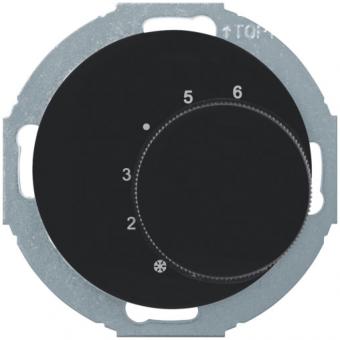 Berker Temperaturregler 230V, Wechsler (schwarz,glänzend) 