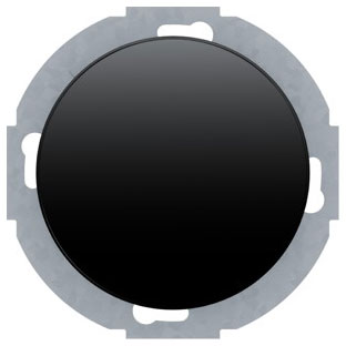 Universal-Drehdimmer-Nebenstelle mit Softrastung und Regulierknopf (schwarz, glänzend) 
