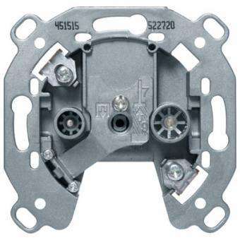 Berker 451515 - Antennen-Steckdose 2Loch TV, FM, 15dB Durchgangsdose 