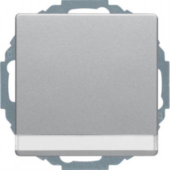 Berker SCHUKO-Steckdose  mit Klappdeckel, Beschriftungsfeld, erhöht. Berührungssch., 45° (alu samt) 