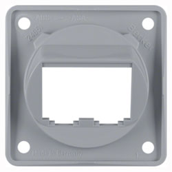 Integro FLOW Tragplatte 2fach für BTR-/E-DAT Module (grau, glänzend) 