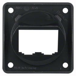 Integro FLOW Tragplatte 2fach für BTR-/E-DAT Module (schwarz, glänzend) 