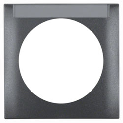 Abdeckrahmen Integro FLOW, 1-fach mit Beschriftungsfeld (anthrazit matt) 