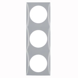Abdeckrahmen Integro FLOW, 3-fach (grau, glänzend) 