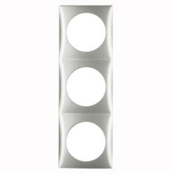 Abdeckrahmen Integro FLOW, 3-fach (Chrom, Kunststoff lackiert) 