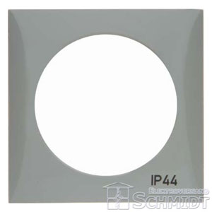 Abdeckrahmen Integro FLOW, 1-fach mit Aufdruck "IP44" (grau, glänzend) 