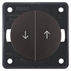 Berker Jalousie-Serientaster mit Aufdruck Symbol Pfeile (braun, matt) 