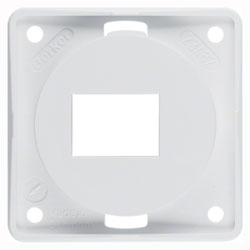 Integro FLOW Tragplatte 1fach für AMP Modular Jacks (polarweiß, glänzend) 