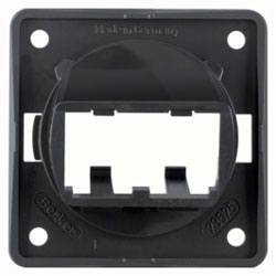 Integro FLOW Tragplatte 2fach für MINI-COM Module (schwarz, glänzend) 