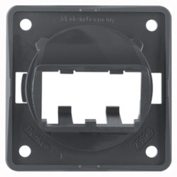 Integro FLOW Tragplatte 2fach für MINI-COM Module (anthrazit, glänzend) 