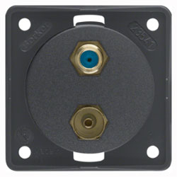 Integrow FLOW Antennen-Verbinderdose Radio / SAT (anthrazit, matt) 