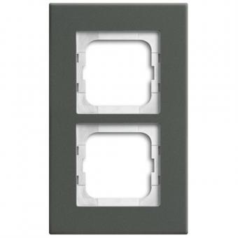 Busch-Jaeger Abdeckrahmen carat, 2-fach (Porzellan Anthrazit) 