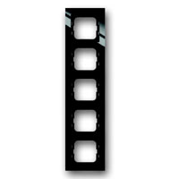 Abdeckrahmen Busch-axcent, 5-fach (schwarz) 
