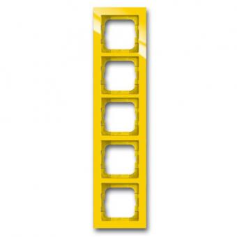 Abdeckrahmen Busch-axcent, 5-fach (gelb) 